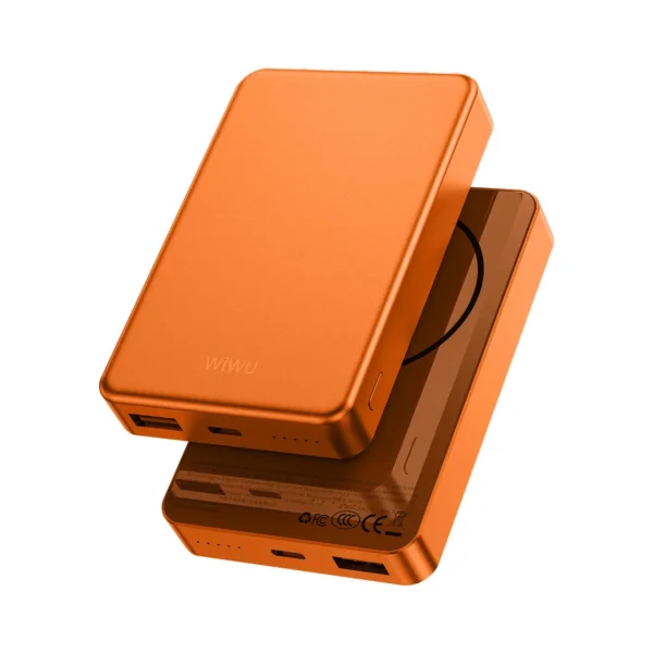 powerbank-ultrafino-5000mah-naranja-2.webp شاحن مغناطيسي WIWU 5000 مللي أمبير Ultra Thin - حقيبة لابتوب عمودية WIWU Alpha 11 بوصة