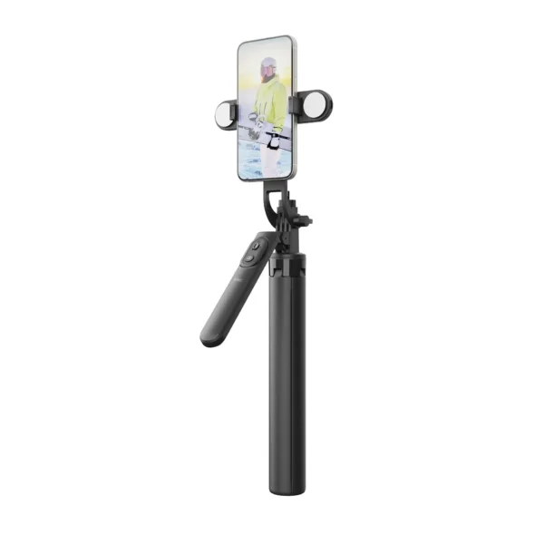 selfie-stick-with-tripod-for-live-streaming-with-lights-black-2.webp حامل بث مباشر WIWU ثلاثي الأرجل مع إضاءة خلفية - طراز WI-SE012