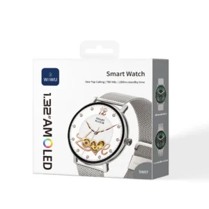 smartwatch-sw07-plata-1.webp ساعة ذكية WIWU SW07 شاشة AMOLED 1.32 بوصة مقاومة للماء IP68 مع تتبع صحي ورياضي - حقيبة لابتوب عمودية WIWU Alpha 11 بوصة