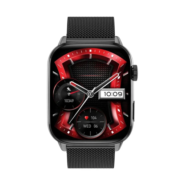 ساعة ذكية WIWU SW08 بشاشة منحنية بدقة عالية 1.95 إنش مع مراقبة نبض القلب وعمر بطارية طويل