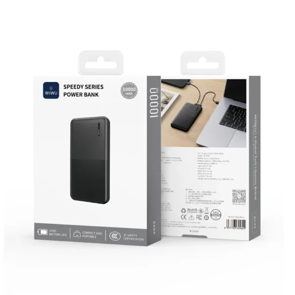 شاحن بطارية 10000 مللي أمبير WIWU Speedy Series - حقيبة لابتوب عمودية WIWU Alpha 11 بوصة