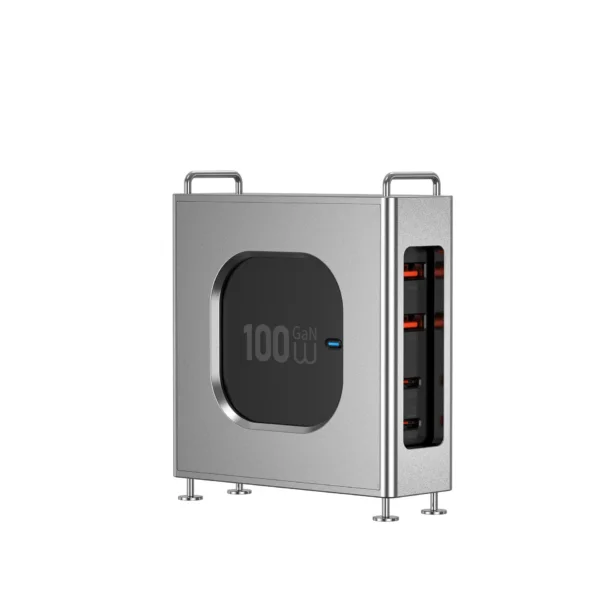 شاحن وايو وارريور 100 واط متعدد المنافذ مع تكنولوجيا GaN - أسود