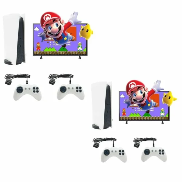 جهاز ألعاب GS5 ريترو – 620 لعبة كلاسيكية مدمجة مع يدين تحكم سلكية (2) جهاز ألعاب GS5 ريترو – 620 لعبة كلاسيكية مدمجة مع يدين تحكم سلكية