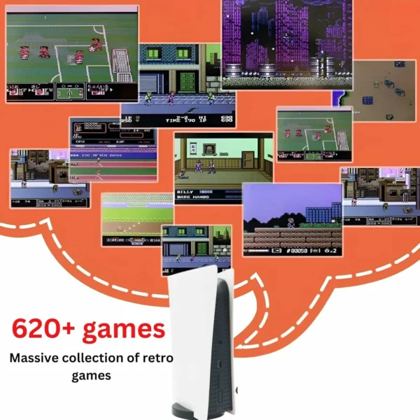 جهاز ألعاب GS5 ريترو – 620 لعبة كلاسيكية مدمجة مع يدين تحكم سلكية (5) جهاز ألعاب GS5 ريترو – 620 لعبة كلاسيكية مدمجة مع يدين تحكم سلكية