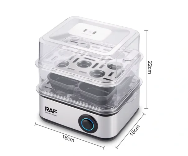 جهاز سلق البيض RAF بطبقتين – سعة حتى 16 بيضة بقوة 500 واط