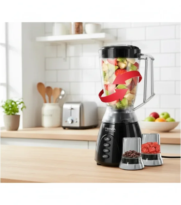 خلاط احترافي مع مطحنة – جرة مقاومة للكسر سعة 1.5 لتر