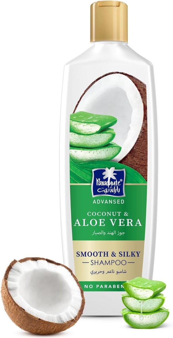 شامبو باراشوت Parachute بجوز الهند والألوفيرا – إصلاح الشعر الجاف والمتقصف 340 مل
