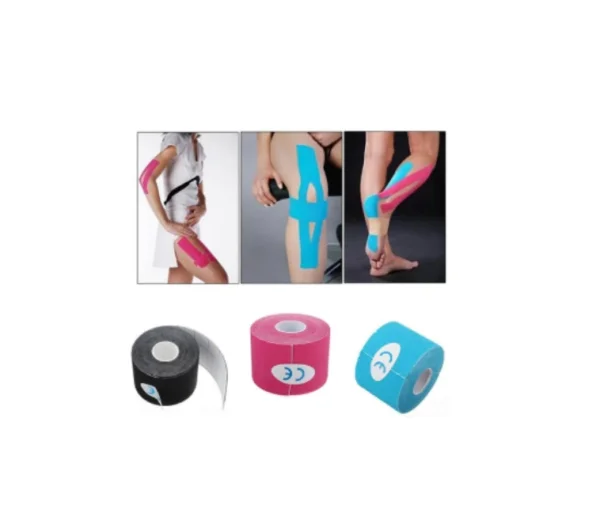 شريط لاصق علاجي كينيسيولوجي 5 سم × 5 متر – دعم عضلي وراحة أثناء النشاط