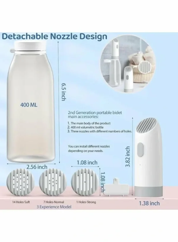 شطاف سفر كهربائي محمول قابل للشحن – سعة 400 مل
