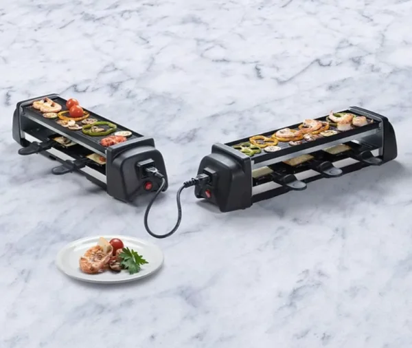 شواية راكليت Ambiano بقوة 1200 واط – تصميم قابل للفصل مع 8 مقالي غير لاصقة