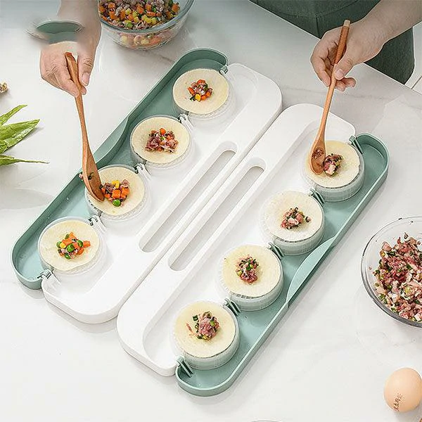 صانعة سمبوسة وقطايف 8 قطع تشكيل وإغلاق سريع بضغطة واحدة