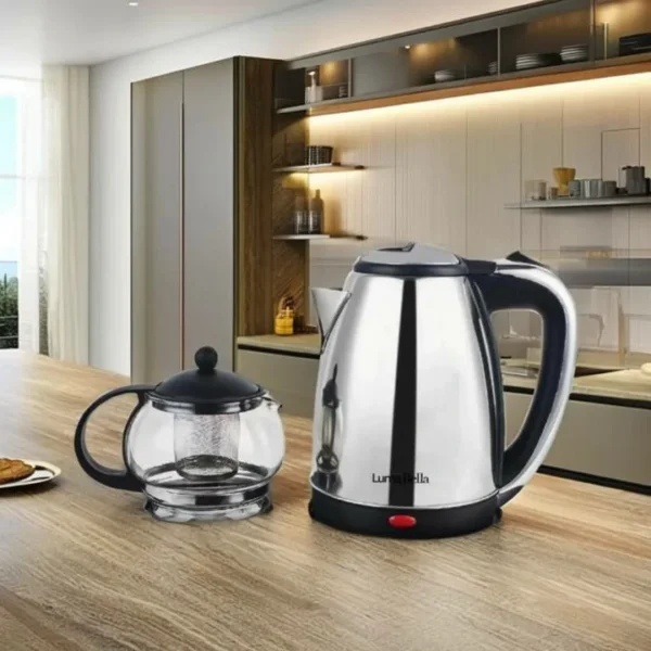 طقم كتيل مع ابريق و صينية كهربائية Luma Bella  بقوة 1600 واط