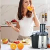 عصارة جزر Sonashi مع حاوية لب 1.8 لتر سرعتان للتحكم حسب نوع الفاكهة
