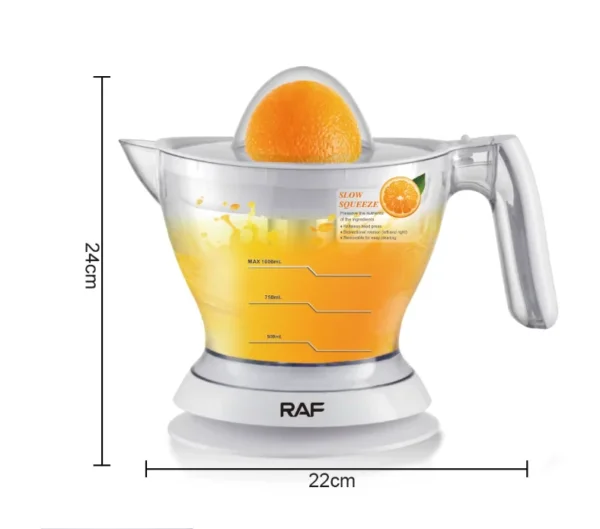 عصارة حمضيات كهربائية RAF  – سعة 1 لتر بدوران ثنائي الاتجاه