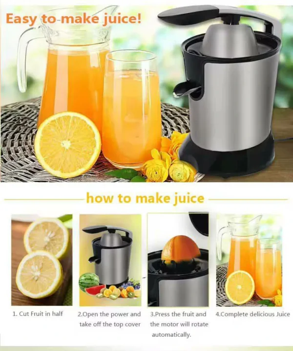 عصارة حمضيات كهربائية من الستانلس ستيل بقدرة 800 واط