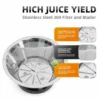 عصارة الجزر فواكه و خضار بقوة 1000 واط مع فتحة واسعة 75 مم وهيكل ستانلس ستيل