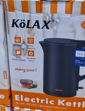 غلاية كهربائية KoLAX سعة 1.7 لتر – قدرة 1500 واط و هيكل ستانلس ستيل