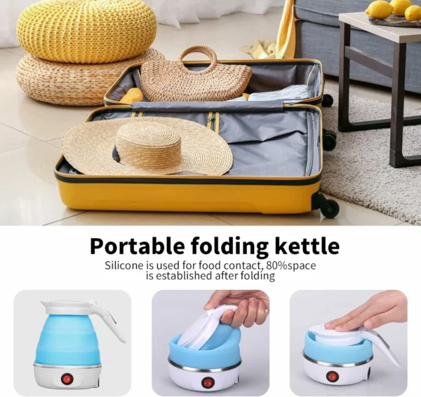 غلاية كهربائية قابلة للطي 600 مل– سيليكون حراري بقدرة 850 واط