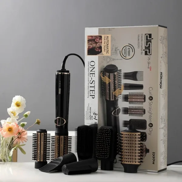 فرشاة الشعر الدوارة 8 في 1 من DSP – بقوة 1000 واط مع هواء بارد