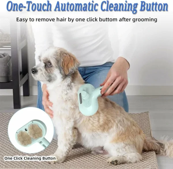 فرشاة عناية بالحيوانات الأليفة 3 في 1 مع بخاخ رذاذ (6) فرشاة عناية بالحيوانات الأليفة 3 في 1 مع بخاخ رذاذ