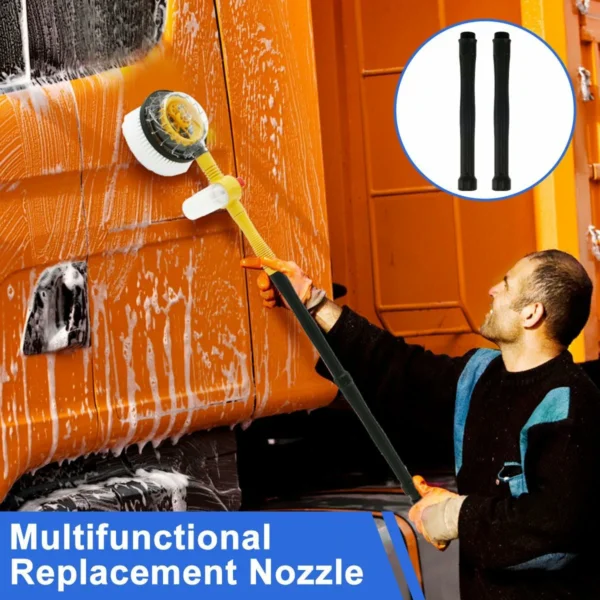 فرشاة غسيل سيارات دوارة بضغط الماء 360 درجة مع موزع صابون