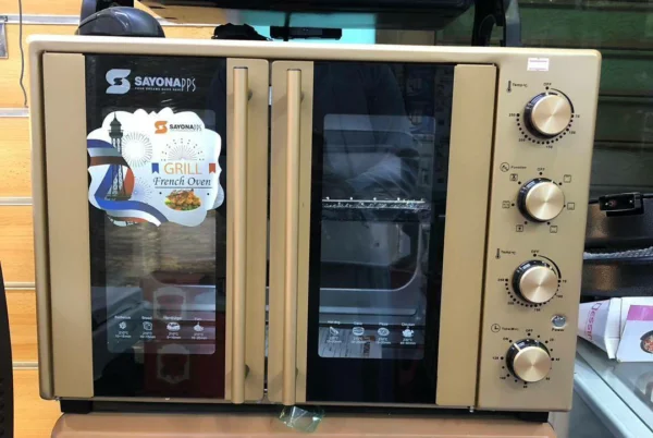 فرن Sayona الكهربائي بابين بسعة 60 لتر  – أداء قوي وتصميم عملي