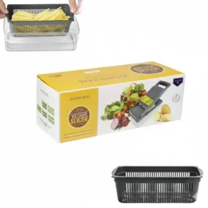 قطّاعة وخلاطة خضار متعددة الاستخدام 14 قطعة – تقطيع، بشر، وتكعيب بسرعة وسهولة