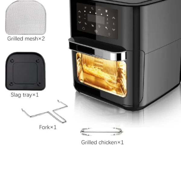 قلاية هوائية HELMUT  سعة 12 لتر – 10 وظائف في جهاز واحد مع شاشة لمس LED