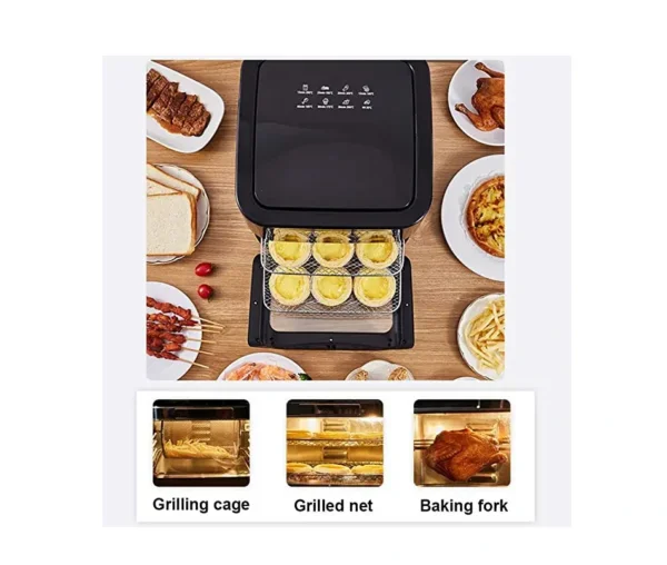 قلاية هوائية HELMUT  سعة 12 لتر – 10 وظائف في جهاز واحد مع شاشة لمس LED