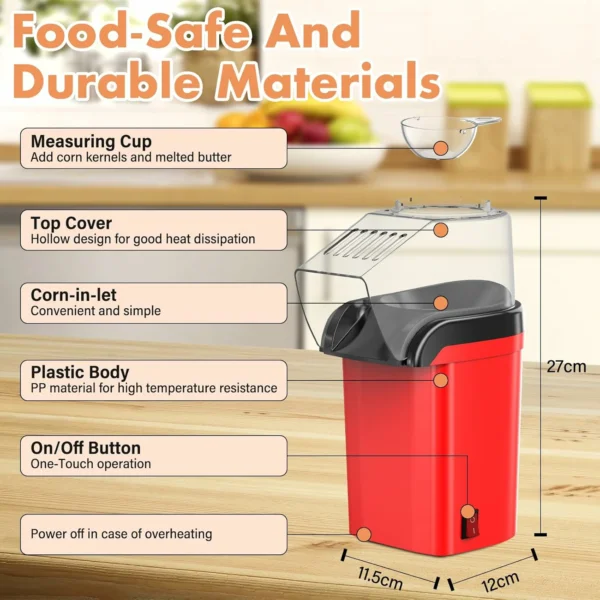 ماكينة بوشار بالهواء الساخن بقدرة 1200 واط – بدون زيت (3) ماكينة بوشار بالهواء الساخن بقدرة 1200 واط – بدون زيت
