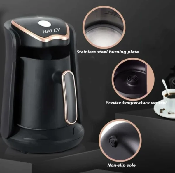 ماكينة تحضير القهوة التركية الكهربائية بسعة 500 مل – تشغيل بلمسة واحدة