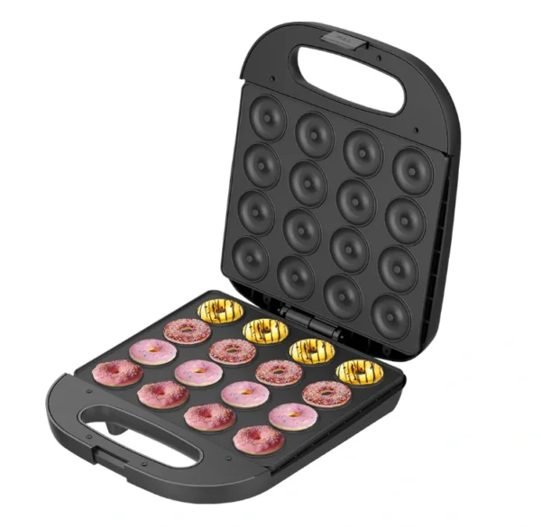 ماكينة دونات سعة 16 حبة بقوة 1400 واط تسخين مزدوج و سريع