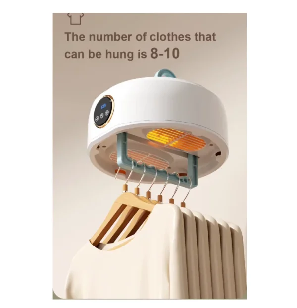 مجفف ملابس كهربائي محمول 360° – تسخين سريع مع مؤقت حتى 8 ساعات (8) مجفف ملابس كهربائي محمول 360° – تسخين سريع مع مؤقت حتى 8 ساعات