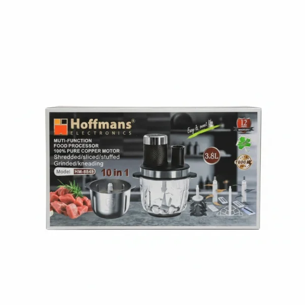 محضرة طعام 10 في 1من Hoffmans سعة 3.8 لتر – 1800 واط