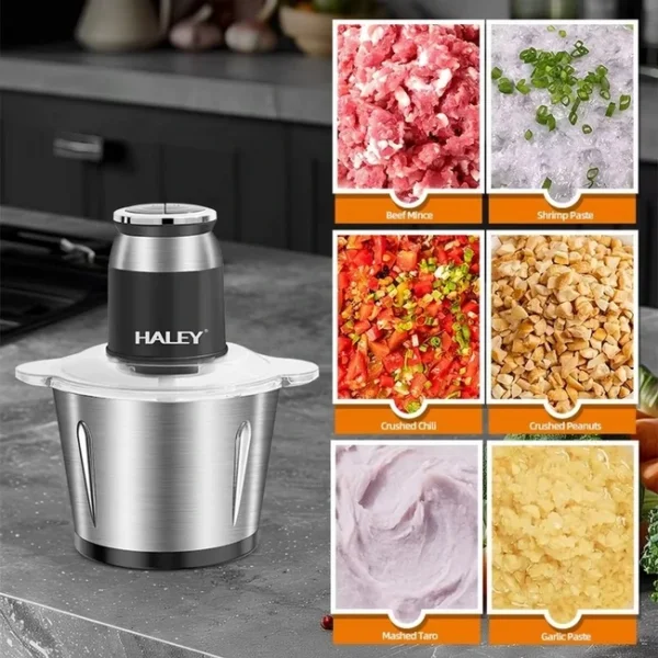 محضّرة طعام كهربائية بسعة 3.5 لتر وقوة 1200 واط – ستانلس ستيل