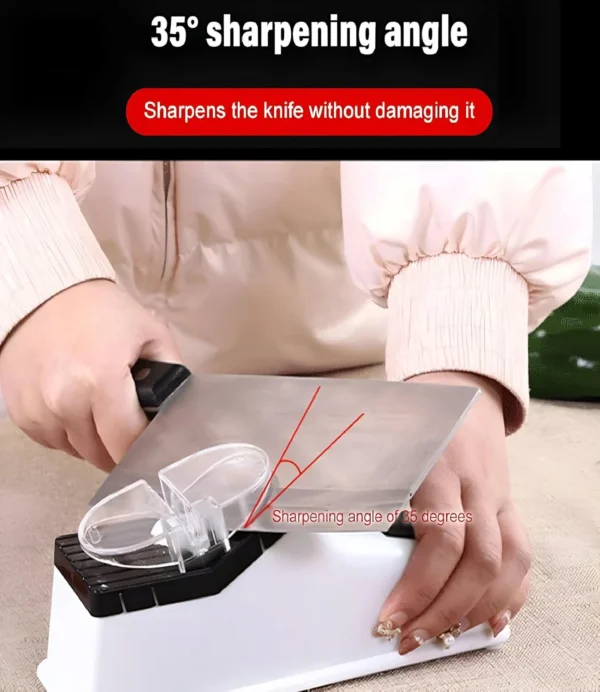 مسن سكاكين كهربائي مع غطاء حماية – شحذ سريع خلال 5 ثواني