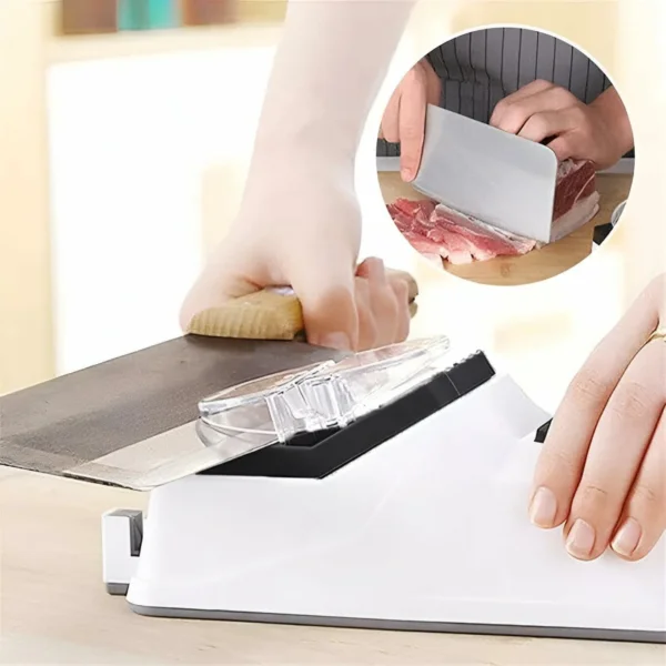 مسن سكاكين كهربائي مع غطاء حماية – شحذ سريع خلال 5 ثواني