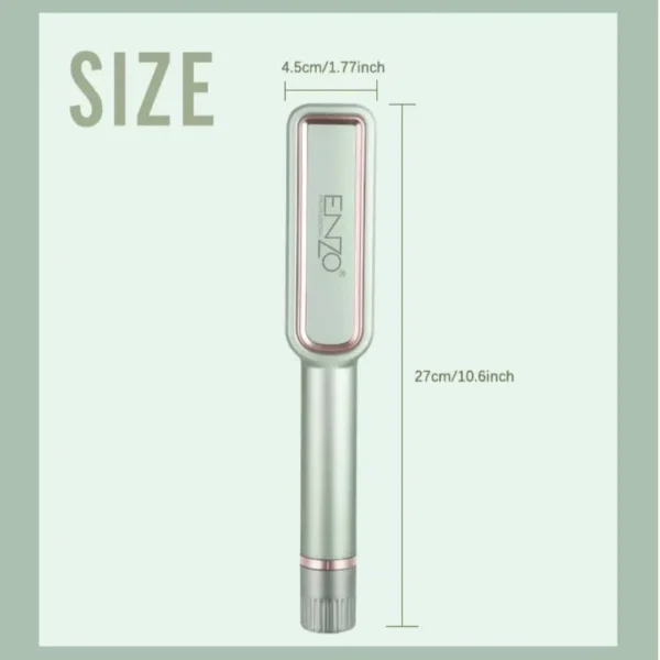 مشط تمليس الشعر 2 في 1 من ENZO سيراميك تورمالين مع اربع سيرومات