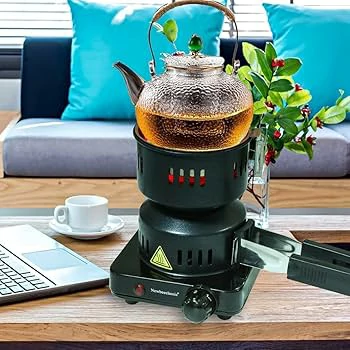 مشعل فحم كهربائي سريع التسخين – جاهز خلال 3 دقائق