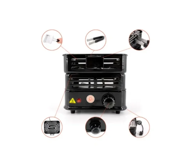 مشعل فحم كهربائي متعدد الأغراض – مشعل شيشة بتحكم حراري