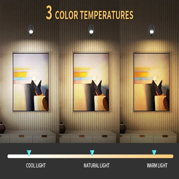 مصباح قراءة مغناطيسي لاسلكي قابل للشحن 1800mAh مع ريموت