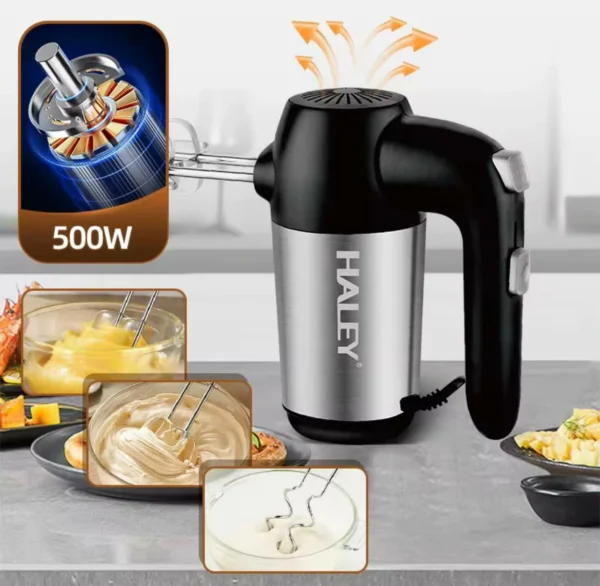 مضرب كهربائي يدوي 500 واط مع 5 سرعات وتيربو – أداء قوي وتصميم أنيق