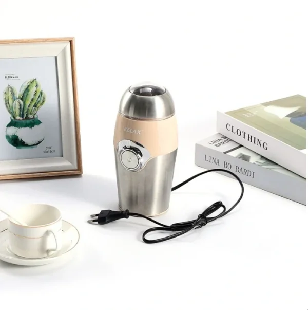 مطحنة قهوة كهربائية –  50 جم ستانلس ستيل بزر تشغيل واحد