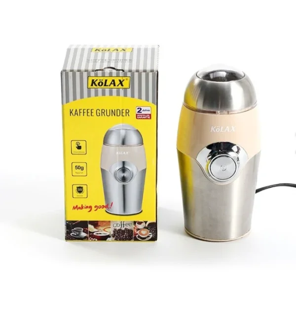 مطحنة قهوة كهربائية –  50 جم ستانلس ستيل بزر تشغيل واحد
