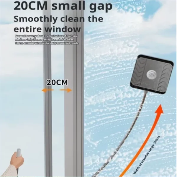 ممسحة نوافذ خارجية Bell+Howell بمقبض تلسكوبي على شكل U