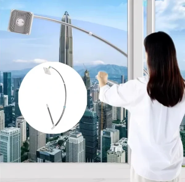 ممسحة نوافذ خارجية Bell+Howell بمقبض تلسكوبي على شكل U