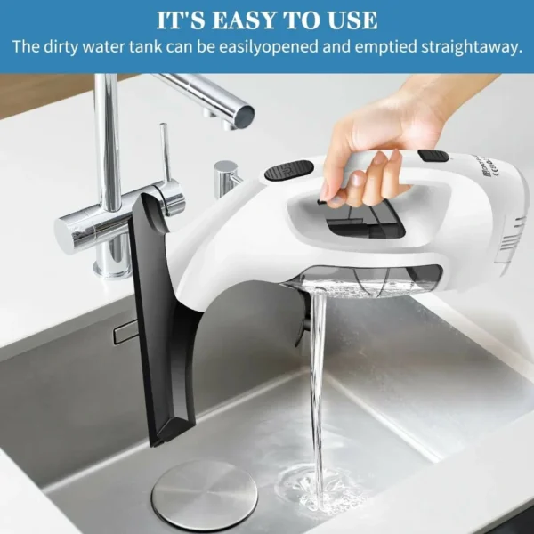 منظف نوافذ لاسلكي  HY-4603 بقدرة شفط عالية وخزان ماء 150 مل