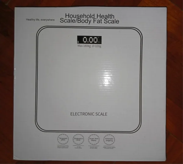 ميزان وزن ذكي مع بلوتوث لقياس الوزن ونسبة الدهون – حتى 180 كغ