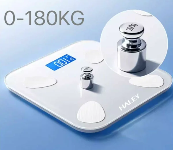 ميزان وزن رقمي شخصي بسعة 180 كجم – شاشة LCD وزجاج مقسّى