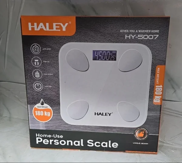 ميزان وزن رقمي شخصي بسعة 180 كجم – شاشة LCD وزجاج مقسّى